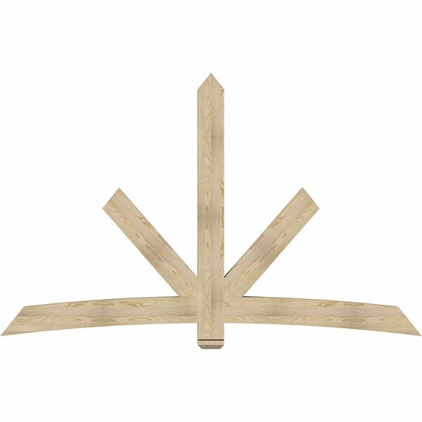 Ekena Millwork Alberta Rough Sawn Timber Gable Bracket, Douglas Fir, 96"W x 60"H x 4"D x 6"F, 15/12 Pitch GBW096X60X0406ALB00RDF - main